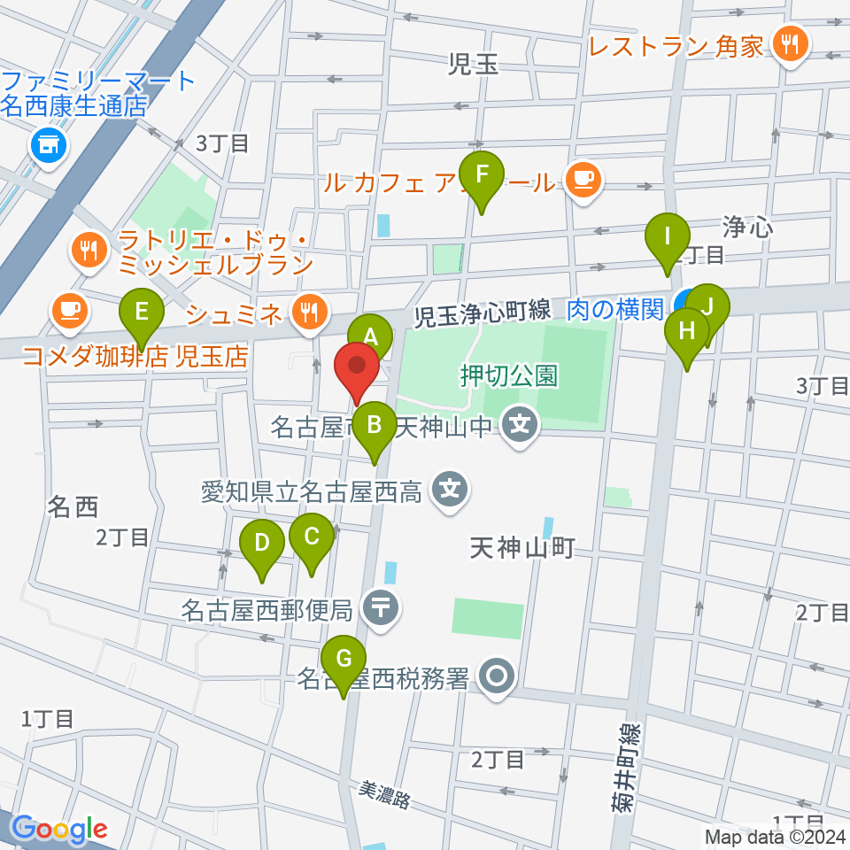 スタジオ・リリタ周辺のファミレス・ファーストフード一覧地図