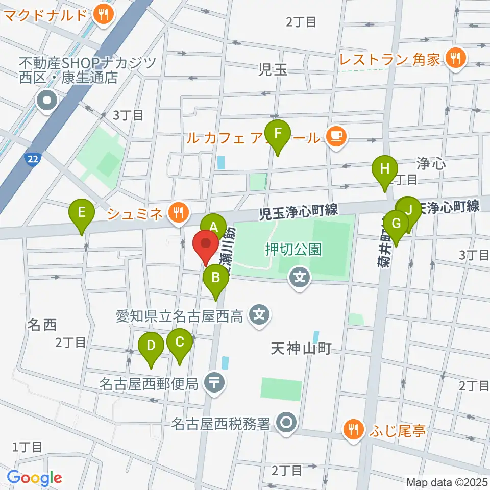 スタジオ・リリタ周辺のファミレス・ファーストフード一覧地図