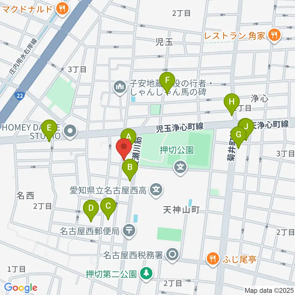 スタジオ・リリタ周辺のファミレス・ファーストフード一覧地図