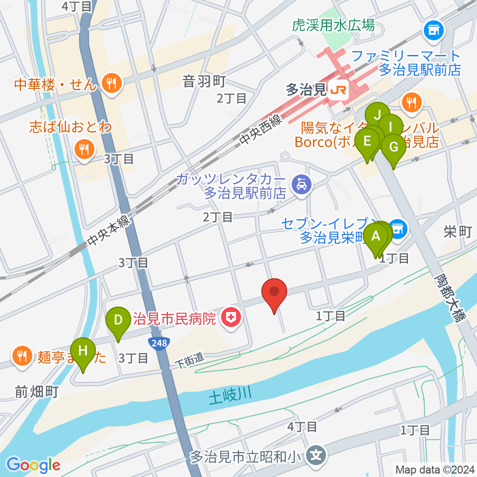 アートスペース ホリエ周辺のファミレス・ファーストフード一覧地図