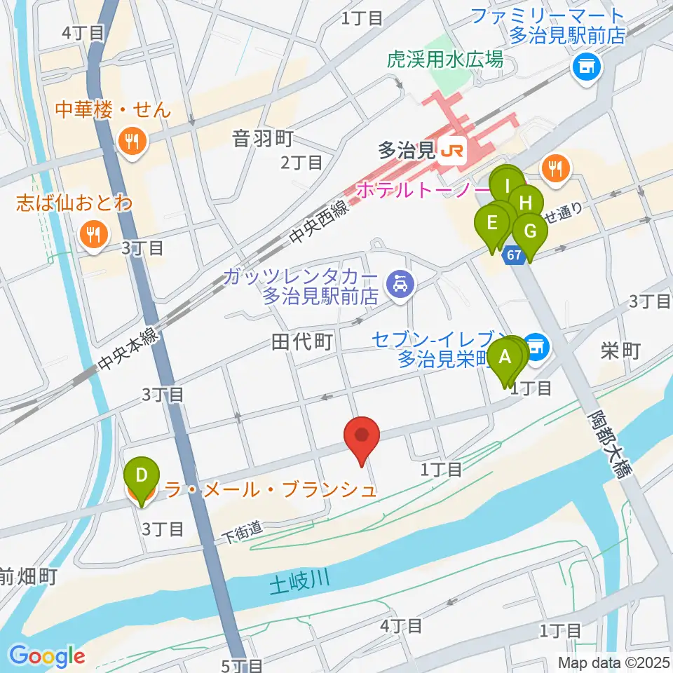 アートスペース ホリエ周辺のファミレス・ファーストフード一覧地図