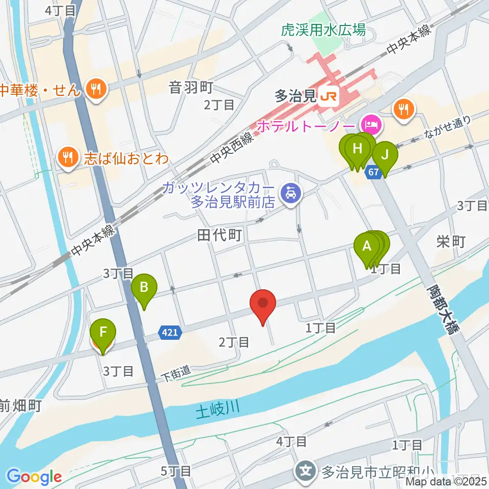 アートスペース ホリエ周辺のファミレス・ファーストフード一覧地図
