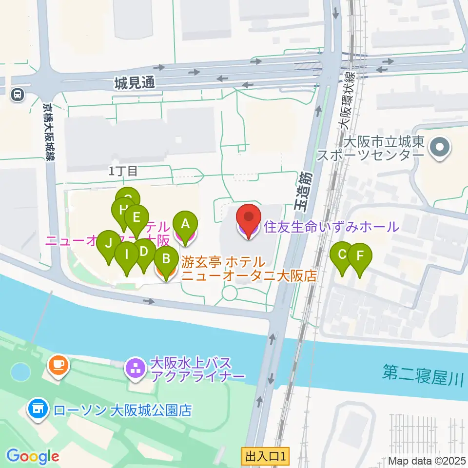 住友生命いずみホール周辺のファミレス・ファーストフード一覧地図