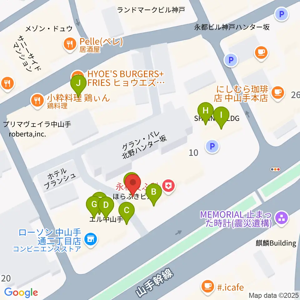 reggae bar JAMDUNG周辺のファミレス・ファーストフード一覧地図