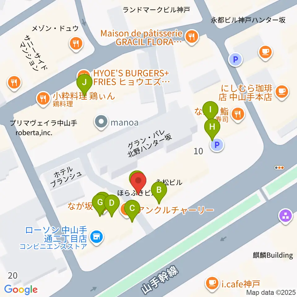 reggae bar JAMDUNG周辺のファミレス・ファーストフード一覧地図