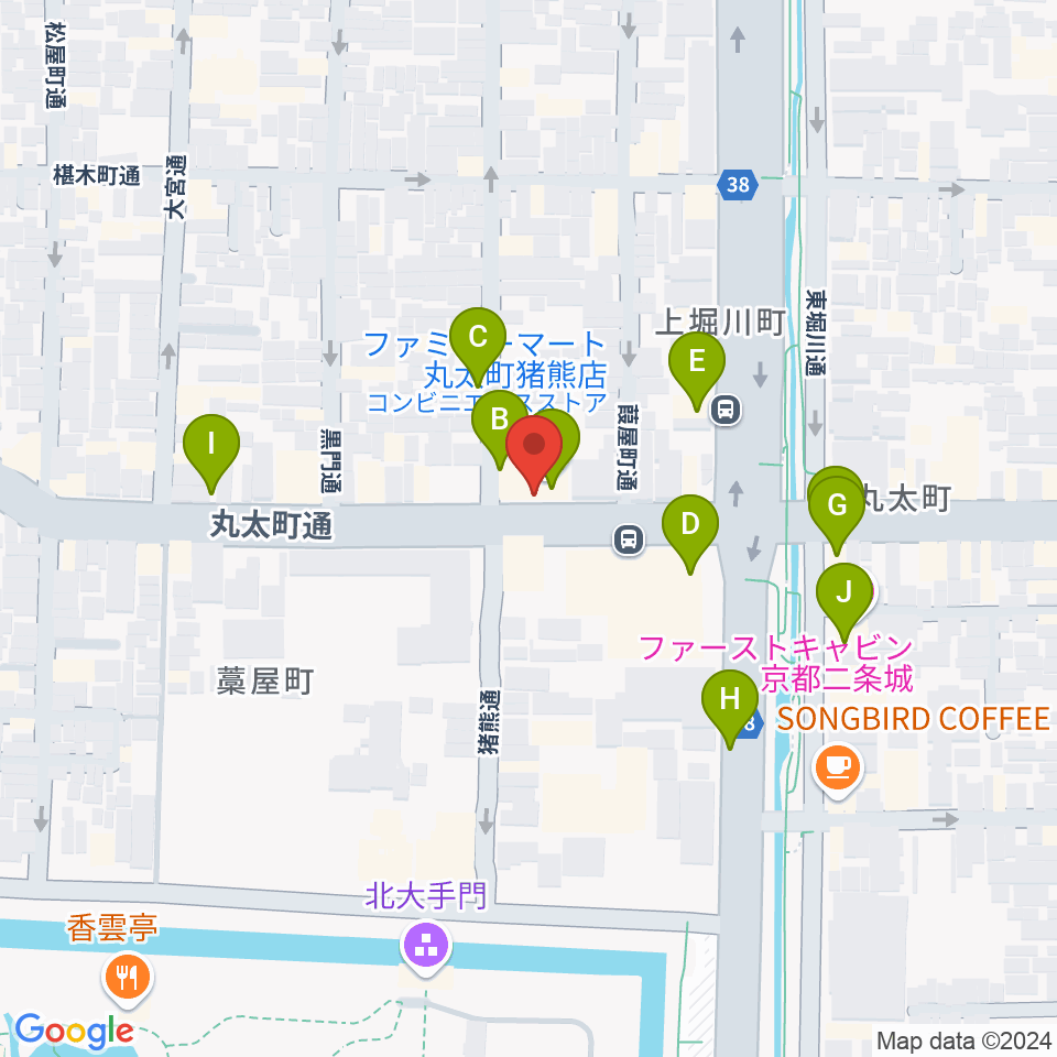 京都AFTER BEAT周辺のファミレス・ファーストフード一覧地図