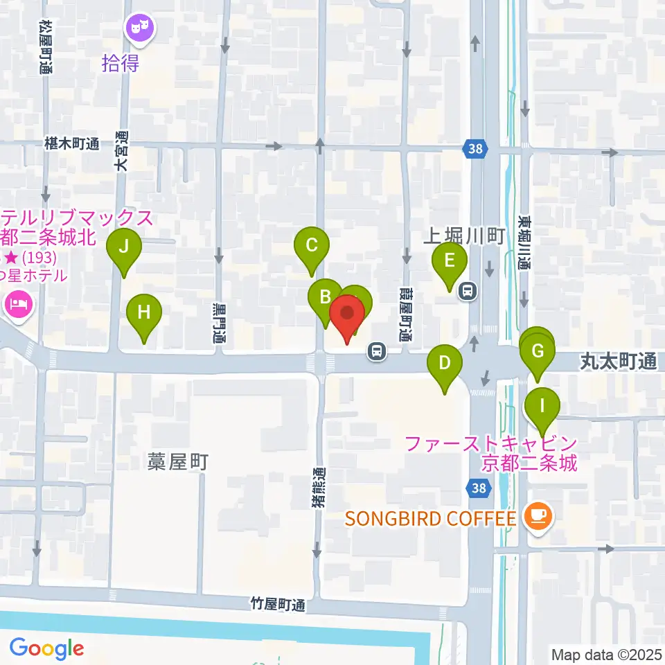 京都AFTER BEAT周辺のファミレス・ファーストフード一覧地図