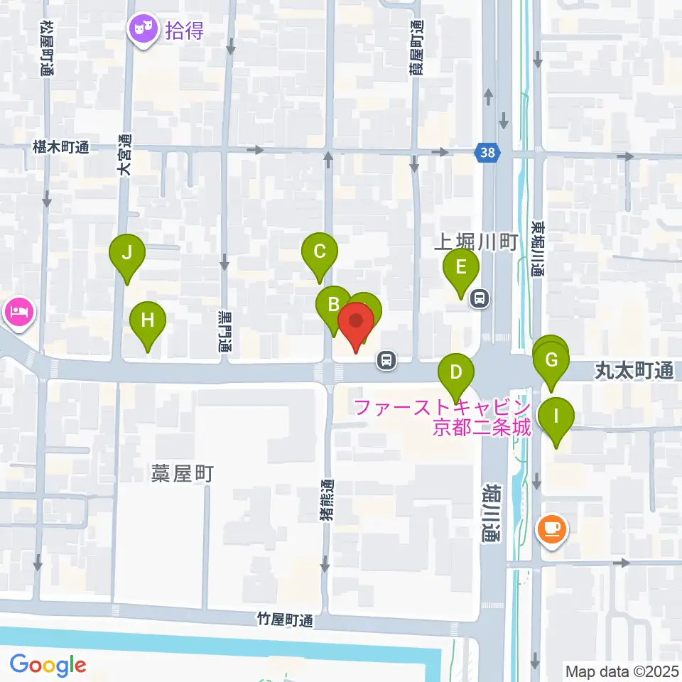 京都AFTER BEAT周辺のファミレス・ファーストフード一覧地図