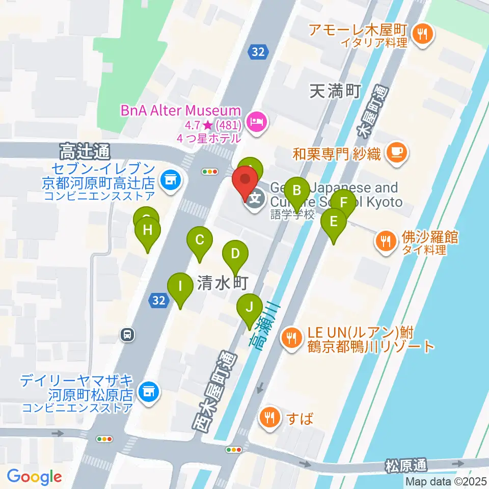 京都アークデュウ周辺のファミレス・ファーストフード一覧地図