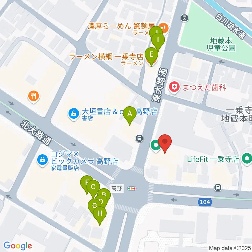わからん屋II周辺のファミレス・ファーストフード一覧地図