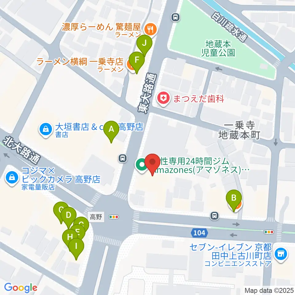 わからん屋II周辺のファミレス・ファーストフード一覧地図