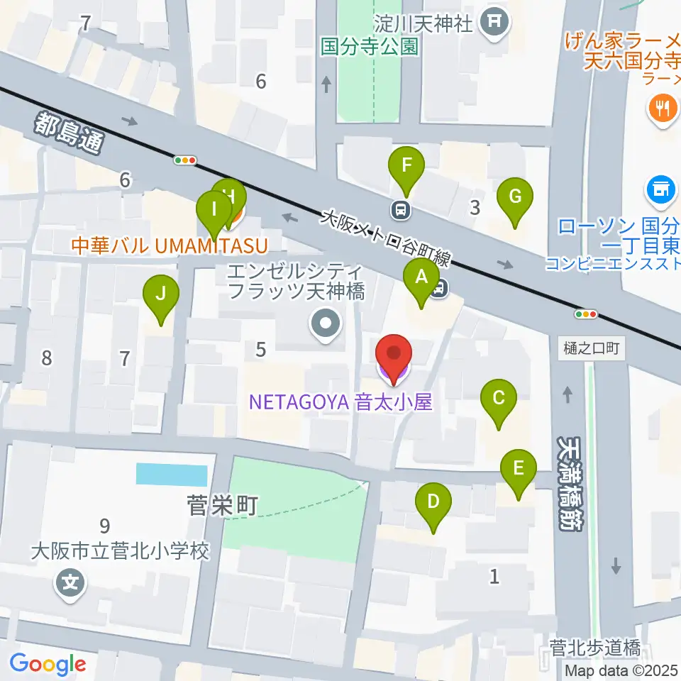 音太小屋周辺のファミレス・ファーストフード一覧地図
