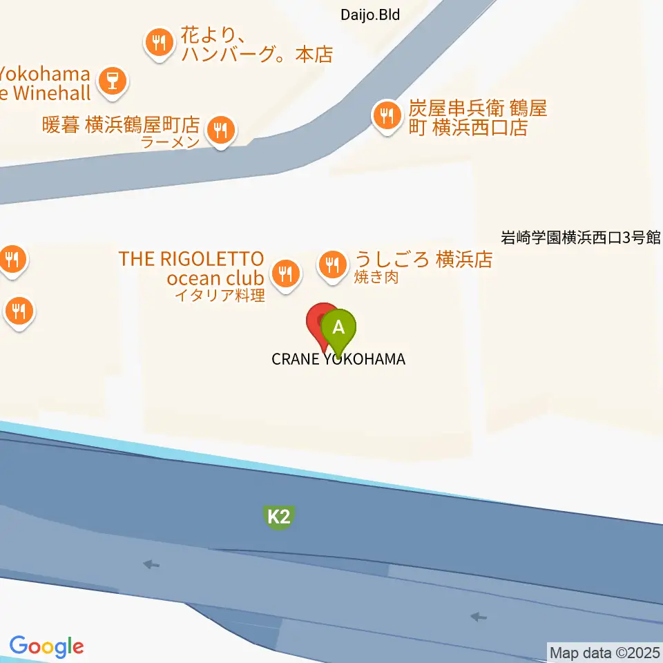 横浜ケントス周辺のファミレス・ファーストフード一覧地図