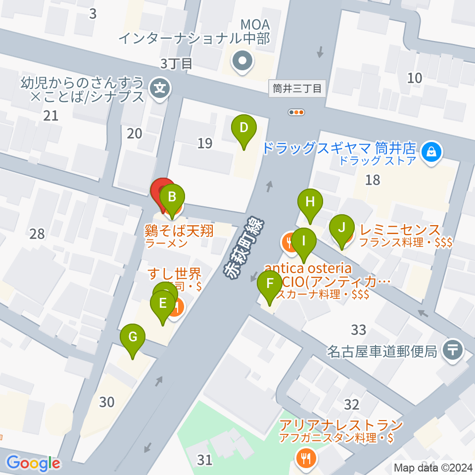 Chot BAR 馬車道周辺のファミレス・ファーストフード一覧地図