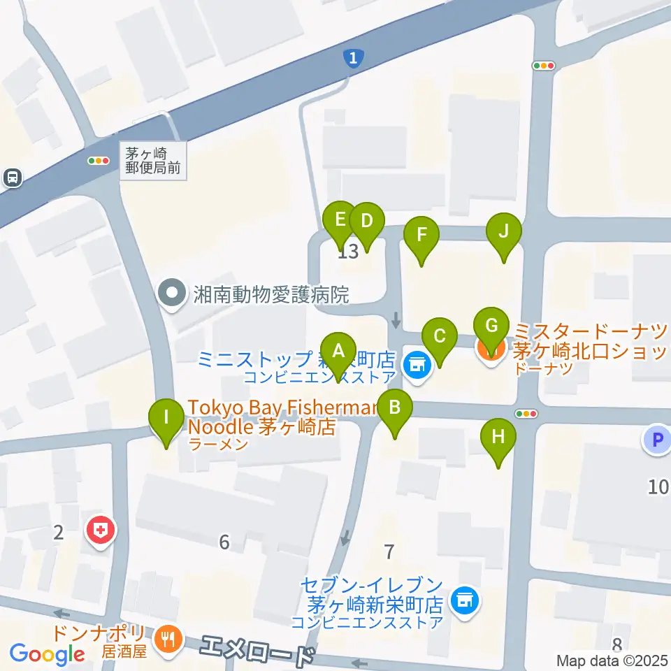 BOTCHY BOTCHY周辺のファミレス・ファーストフード一覧地図
