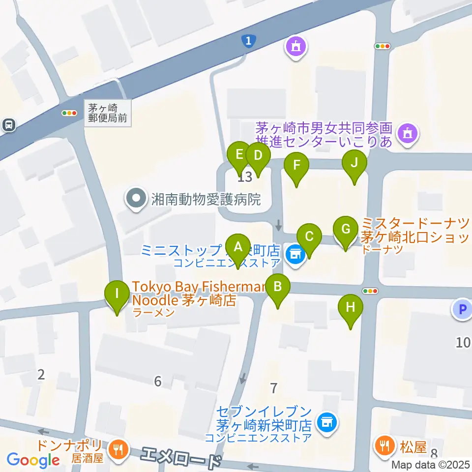 BOTCHY BOTCHY周辺のファミレス・ファーストフード一覧地図