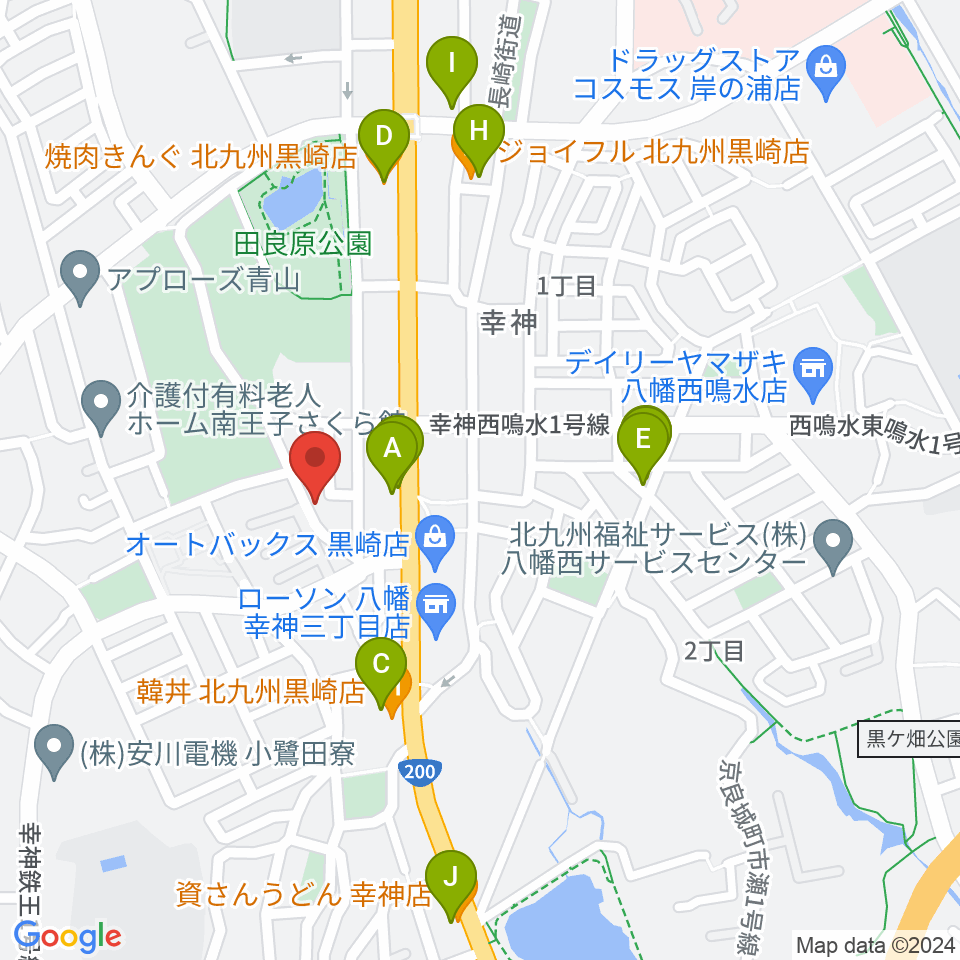 アビーロード幸神店周辺のファミレス・ファーストフード一覧地図