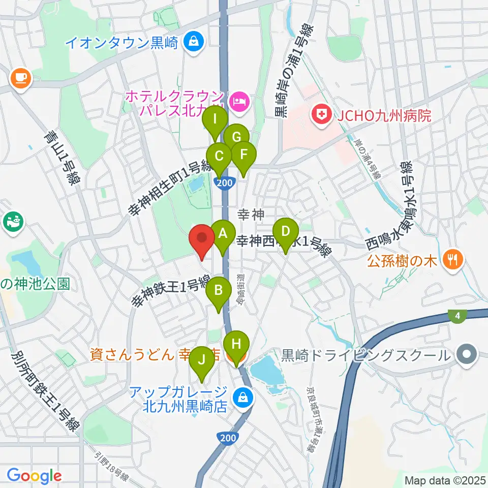 アビーロード幸神店周辺のファミレス・ファーストフード一覧地図