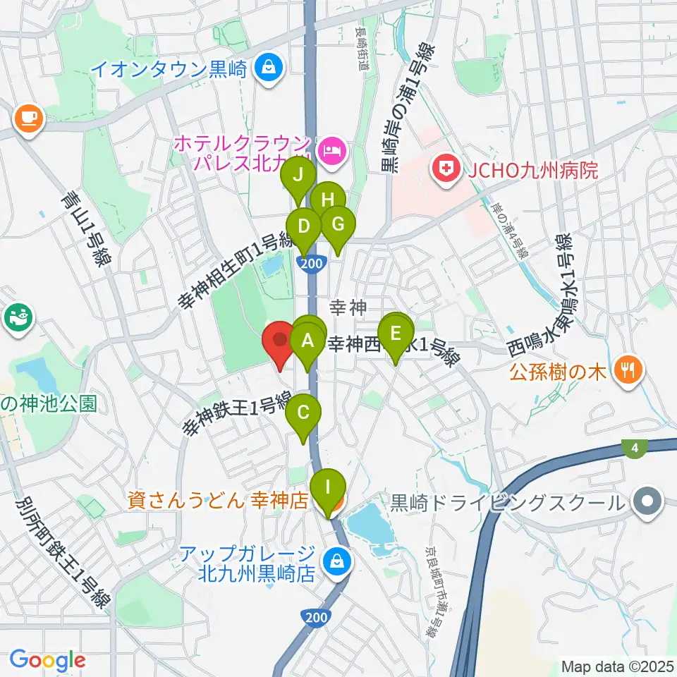 アビーロード幸神店周辺のファミレス・ファーストフード一覧地図