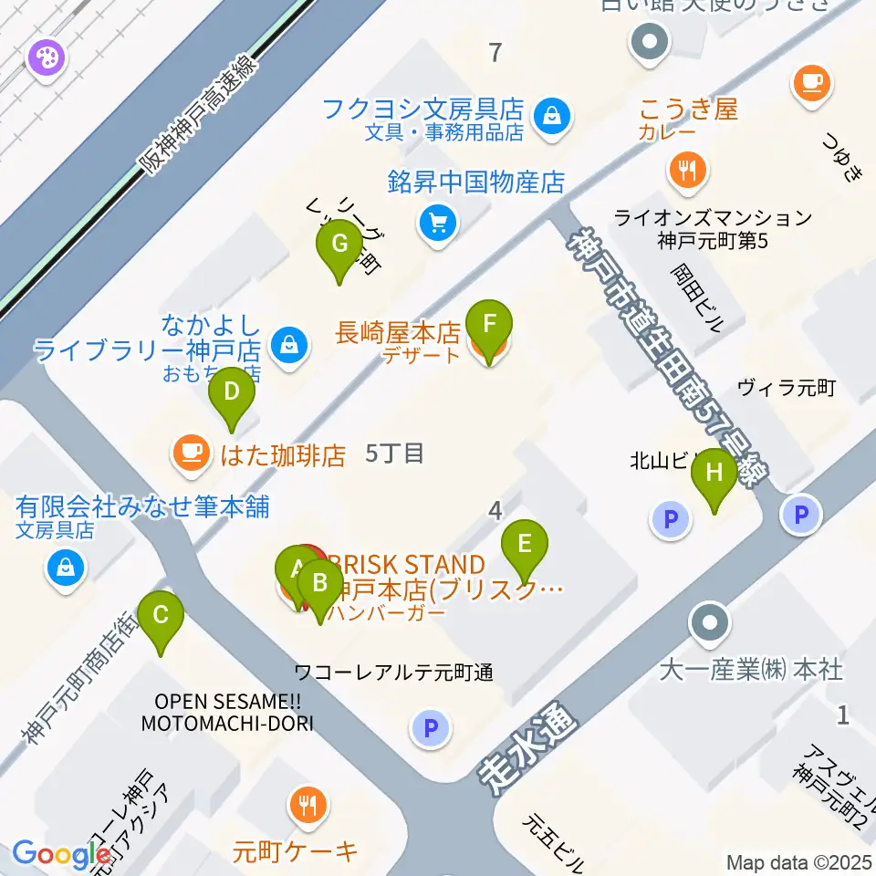 クラシックサロン・アマデウス周辺のファミレス・ファーストフード一覧地図
