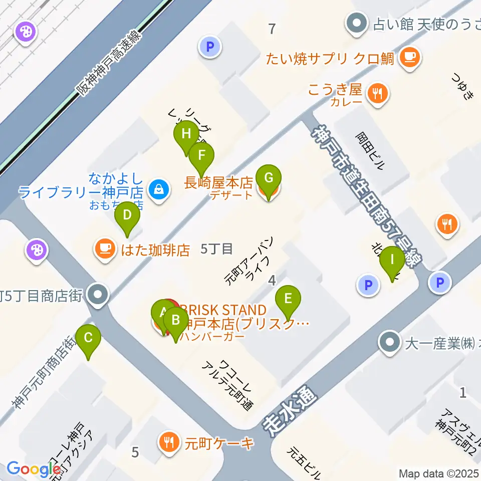 クラシックサロン・アマデウス周辺のファミレス・ファーストフード一覧地図