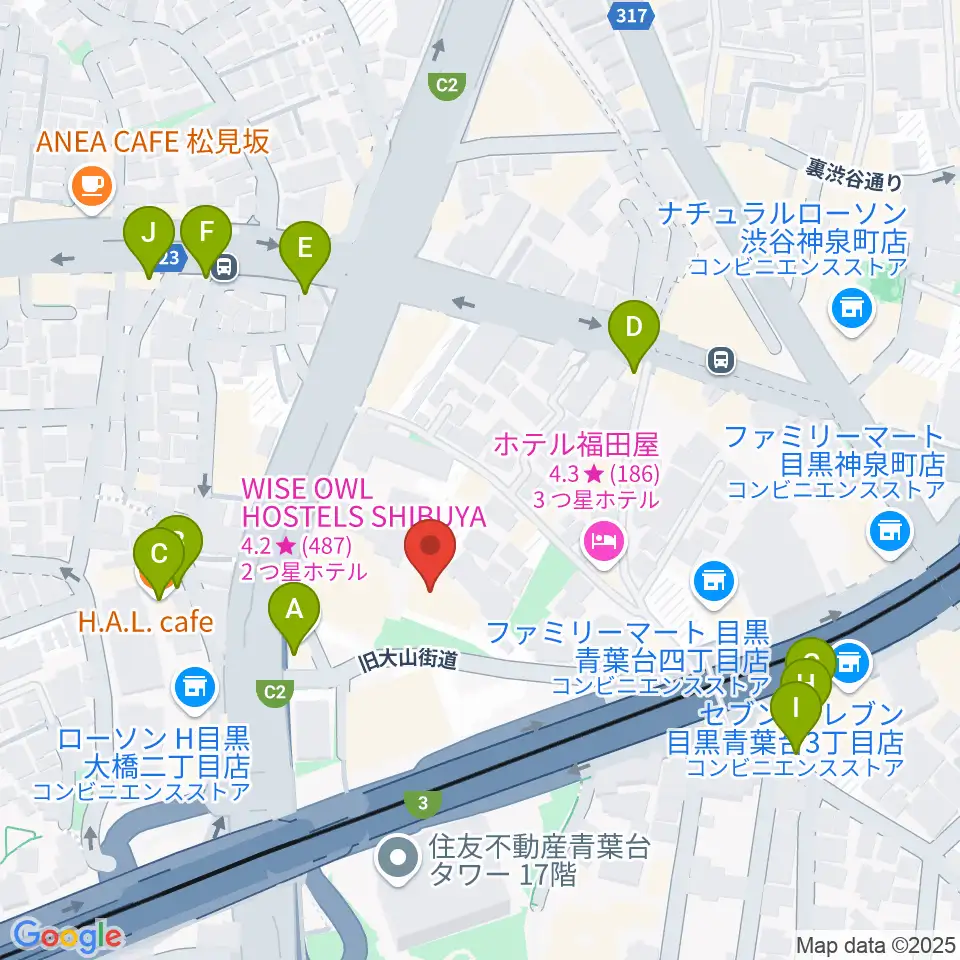 スタジオブラート周辺のファミレス・ファーストフード一覧地図