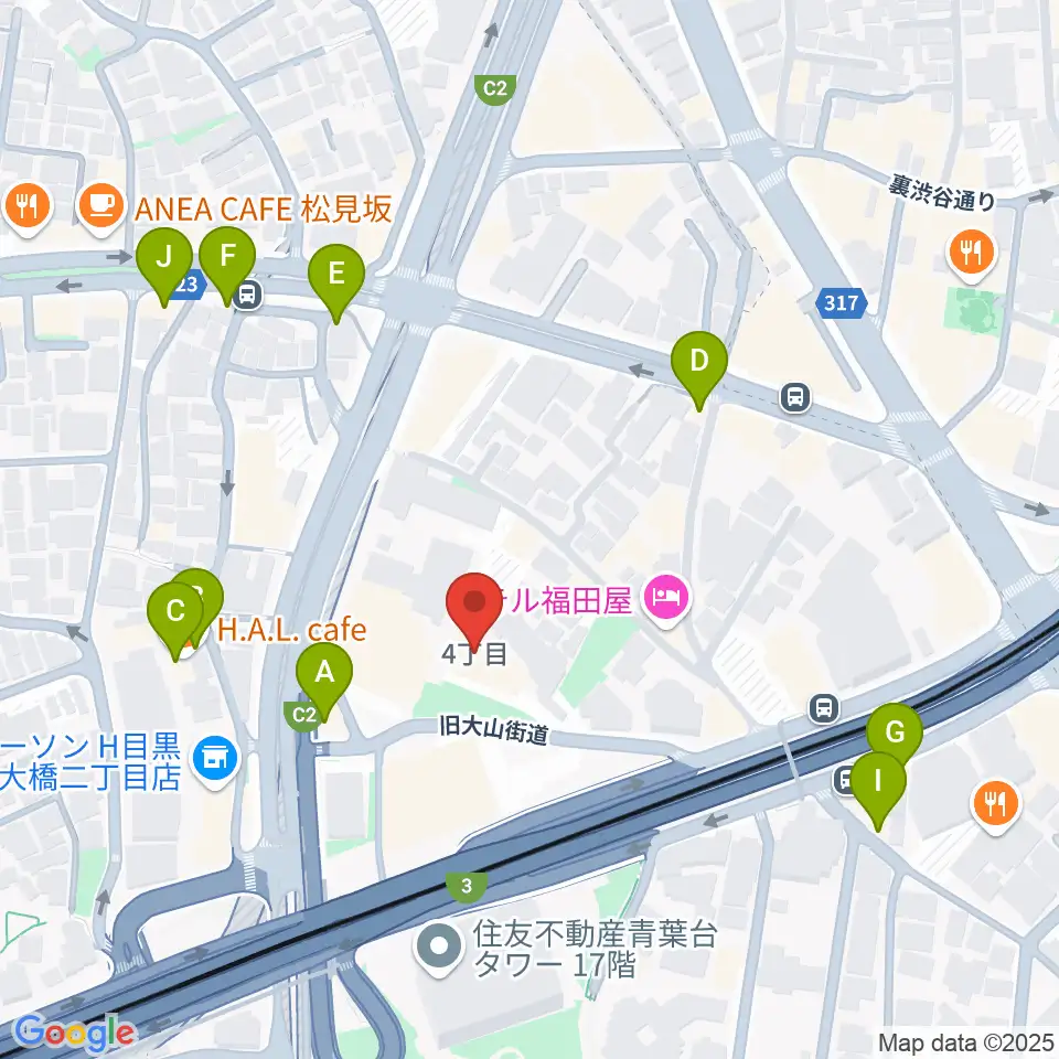スタジオブラート周辺のファミレス・ファーストフード一覧地図