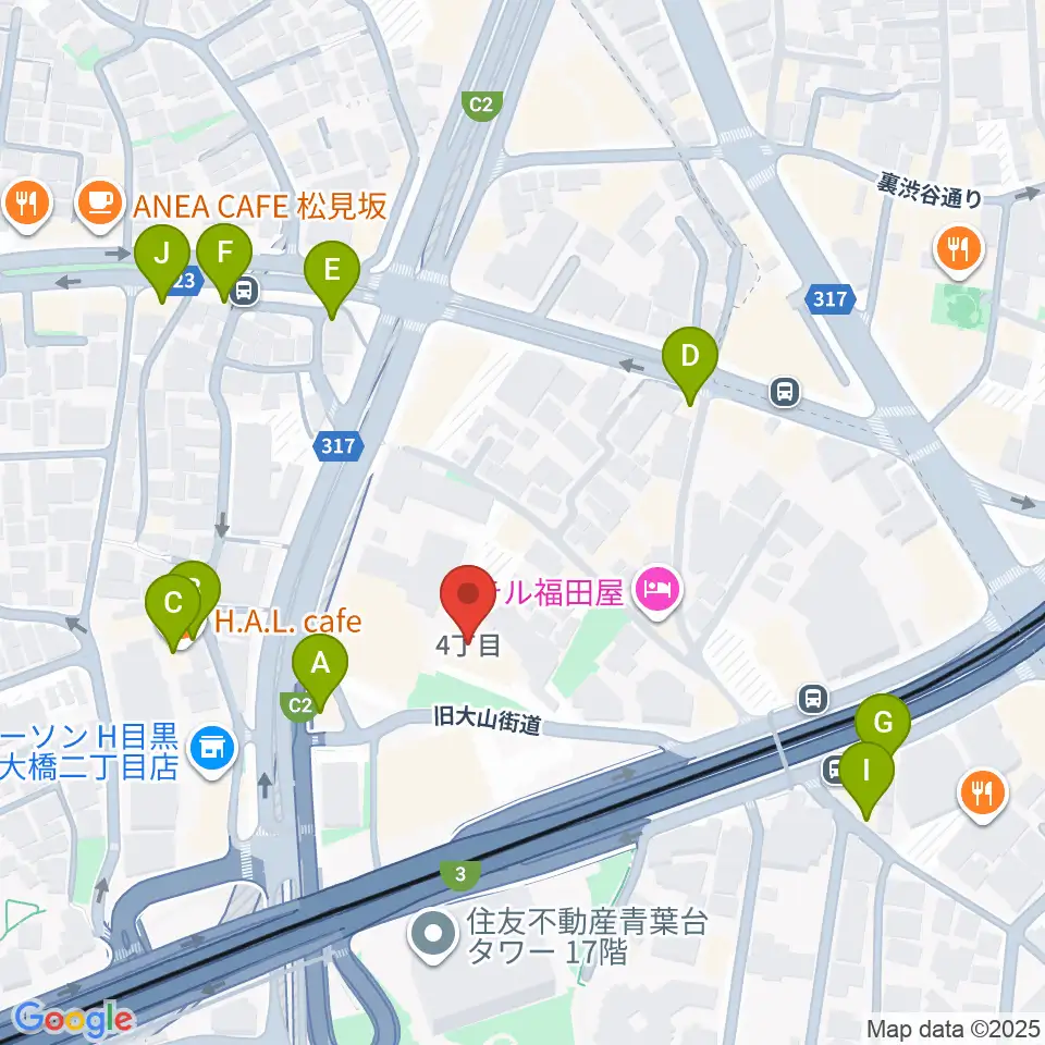 スタジオブラート周辺のファミレス・ファーストフード一覧地図