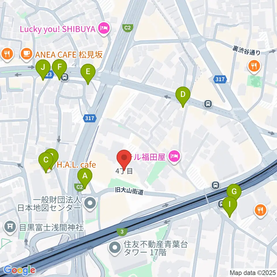 スタジオブラート周辺のファミレス・ファーストフード一覧地図