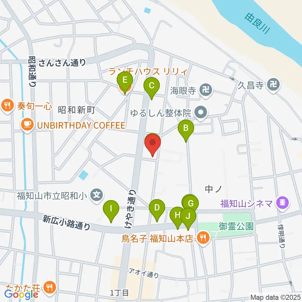 福知山STUDIO FARM周辺のファミレス・ファーストフード一覧地図