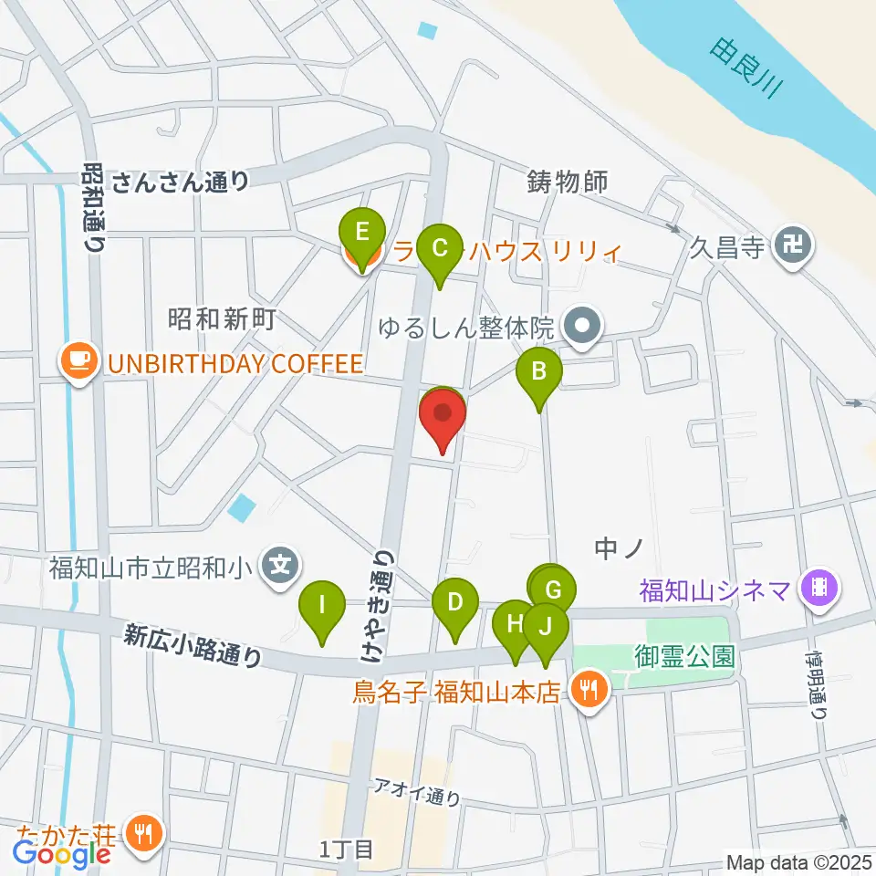 福知山STUDIO FARM周辺のファミレス・ファーストフード一覧地図