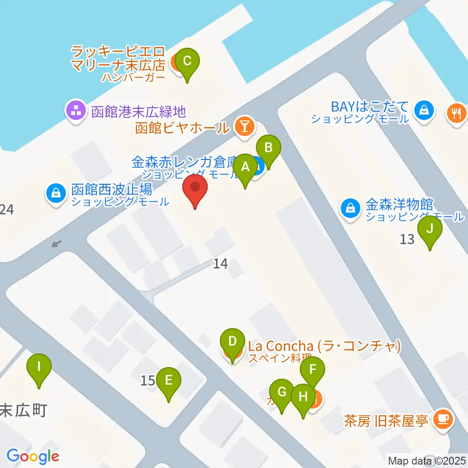 金森ホール周辺のファミレス・ファーストフード一覧地図
