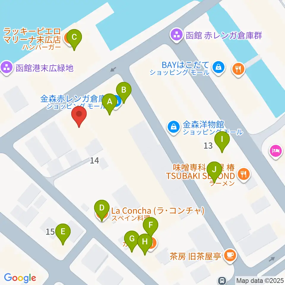 金森ホール周辺のファミレス・ファーストフード一覧地図