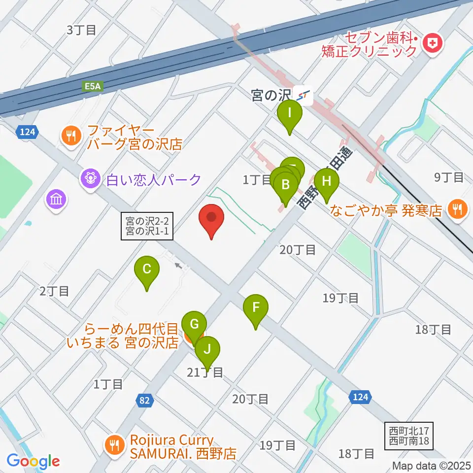 札幌市生涯学習センター ちえりあ周辺のファミレス・ファーストフード一覧地図