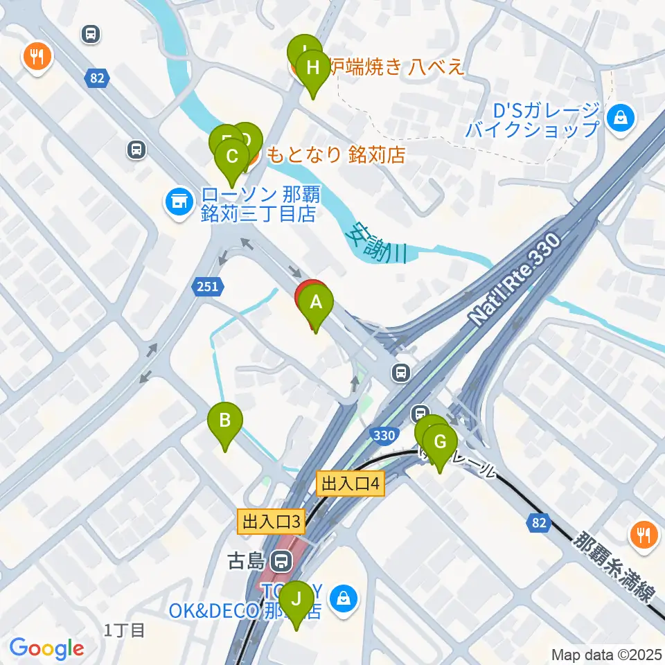 STUDIO LiVS(スタジオ リヴス)周辺のファミレス・ファーストフード一覧地図