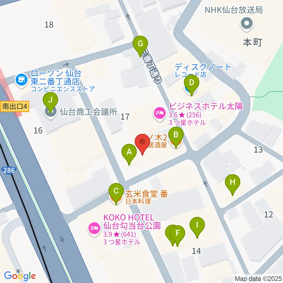 iアート くどう音楽教室周辺のファミレス・ファーストフード一覧地図