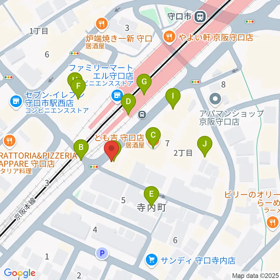 studio HEMP周辺のファミレス・ファーストフード一覧地図