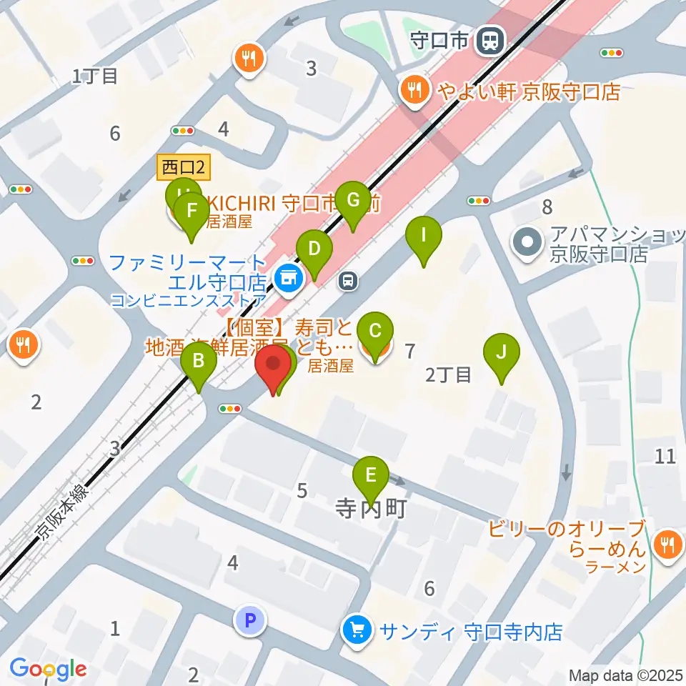 studio HEMP周辺のファミレス・ファーストフード一覧地図