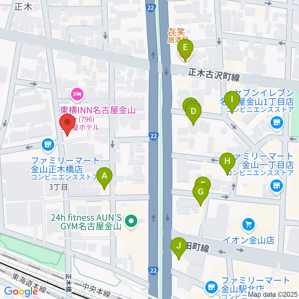music art BeSoul周辺のファミレス・ファーストフード一覧地図