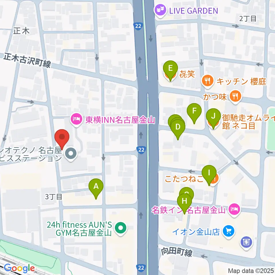 music art BeSoul周辺のファミレス・ファーストフード一覧地図