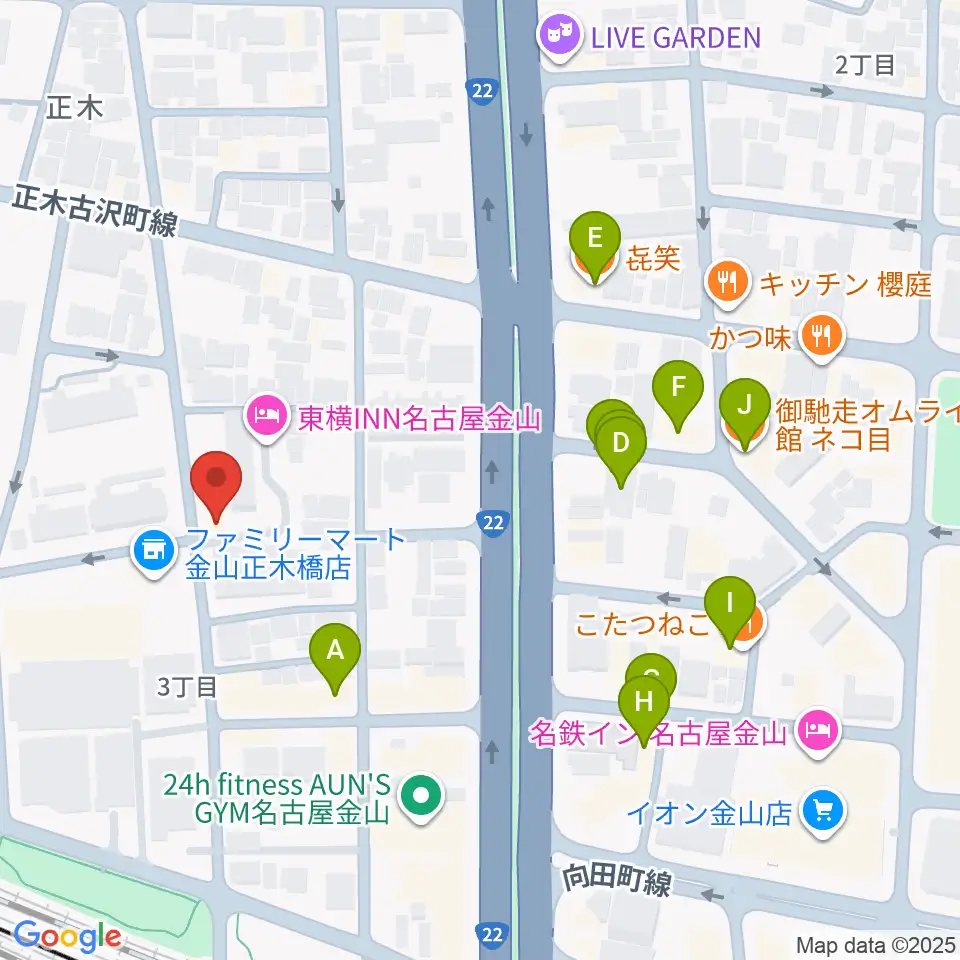 music art BeSoul周辺のファミレス・ファーストフード一覧地図