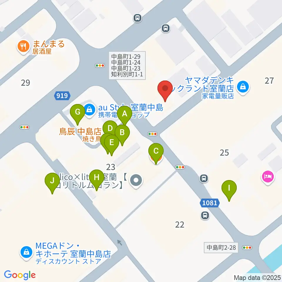 Live cafe Soliste周辺のファミレス・ファーストフード一覧地図