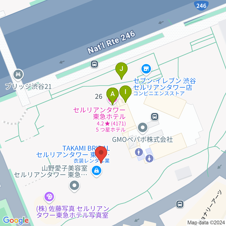 渋谷JZ Brat周辺のファミレス・ファーストフード一覧地図