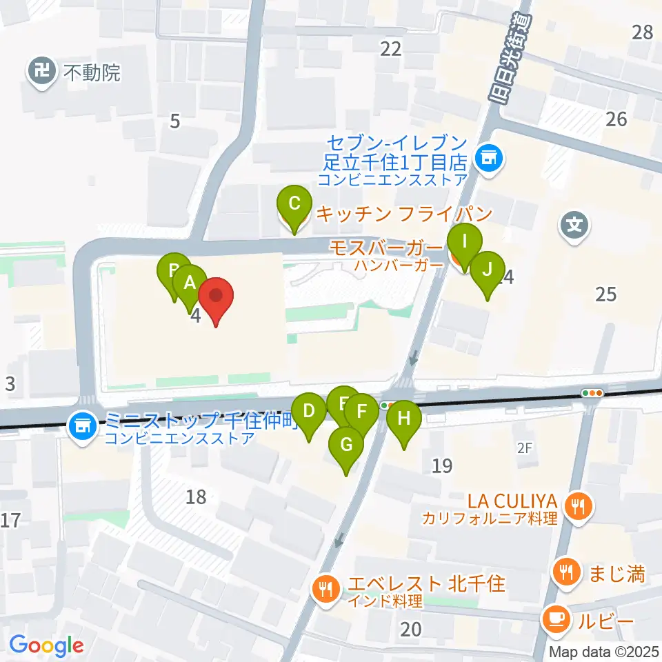 東京芸術センター ピアノラウンジ周辺のファミレス・ファーストフード一覧地図