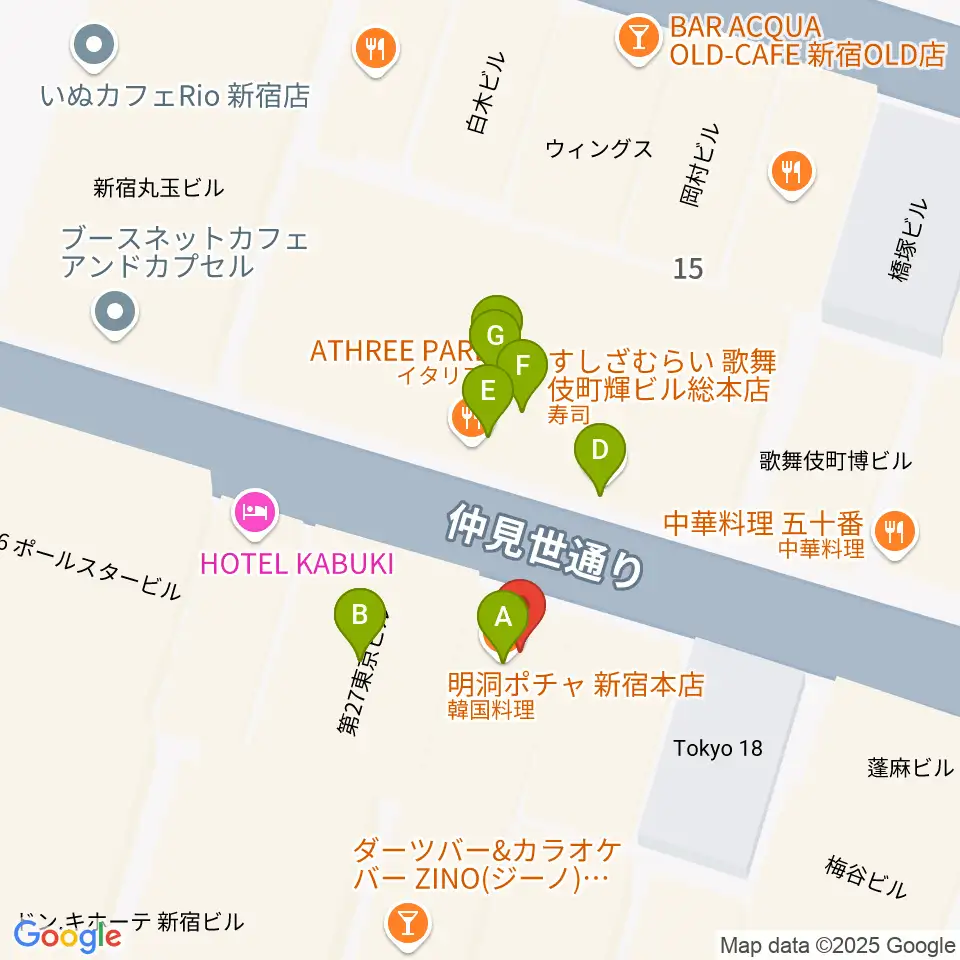 ゴールデンエッグ周辺のファミレス・ファーストフード一覧地図
