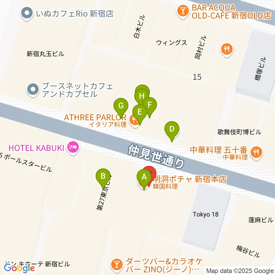 ゴールデンエッグ周辺のファミレス・ファーストフード一覧地図