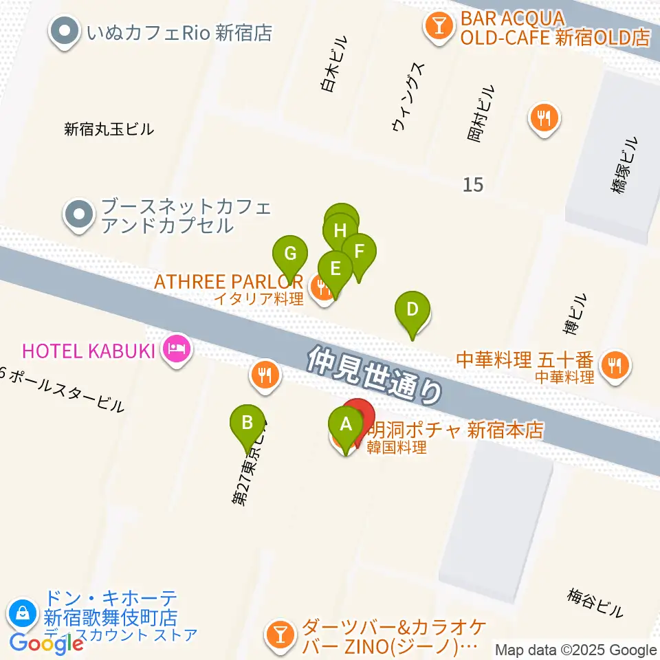 ゴールデンエッグ周辺のファミレス・ファーストフード一覧地図