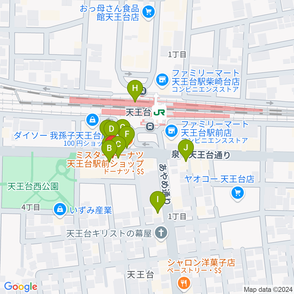 オールディスプレイ・ハコ周辺のファミレス・ファーストフード一覧地図