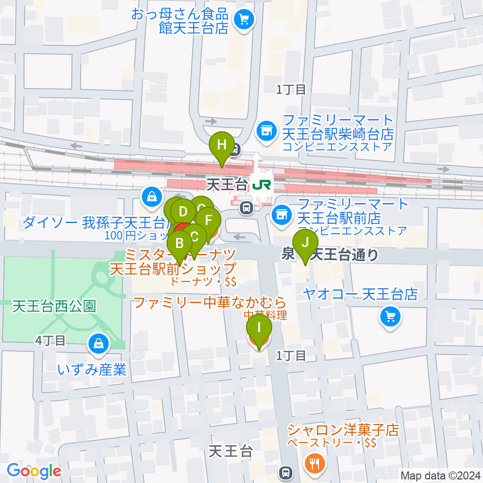 オールディスプレイ・ハコ周辺のファミレス・ファーストフード一覧地図