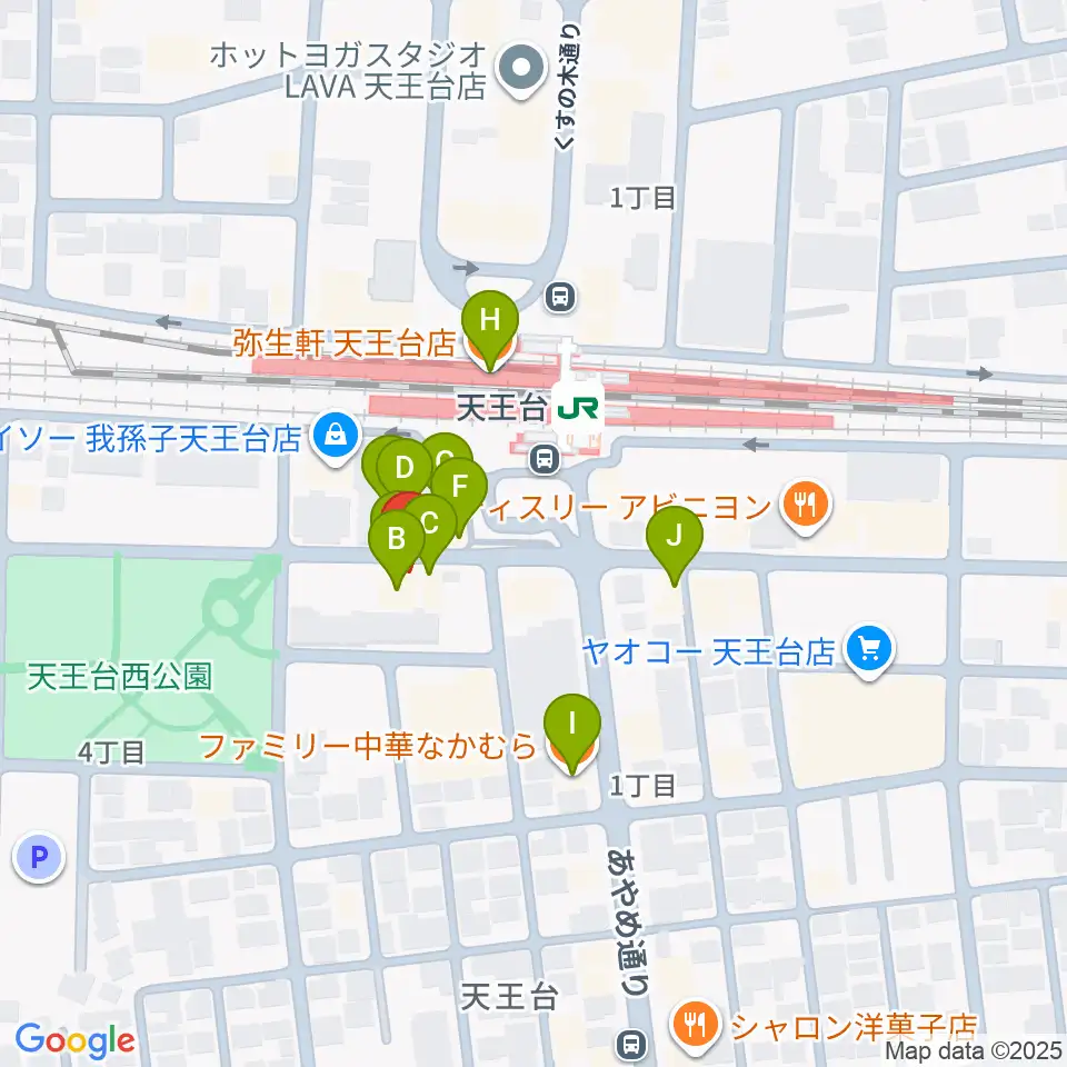 オールディスプレイ・ハコ周辺のファミレス・ファーストフード一覧地図
